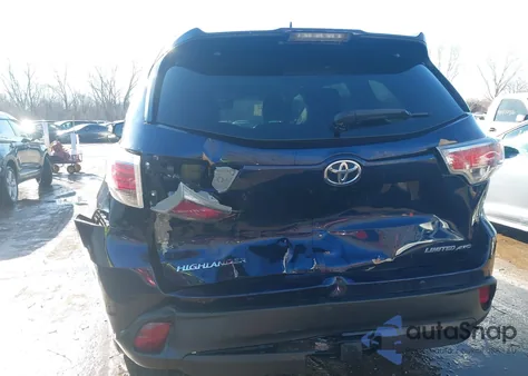 2015 Toyota Highlander Limited V6 z USA, uszkodzony, nr VIN 5TDDKRFH5FS174939